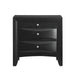 Emily 3 Drawer Nightstand in Black - Jack’s Furniture and More (Laredo, TX)