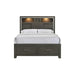 Sasha King Music Bed in Charcoal - Jack’s Furniture and More (Laredo, TX)