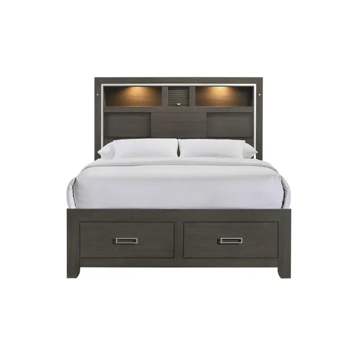 Sasha Queen Music Bed in Charcoal - Jack’s Furniture and More (Laredo, TX)