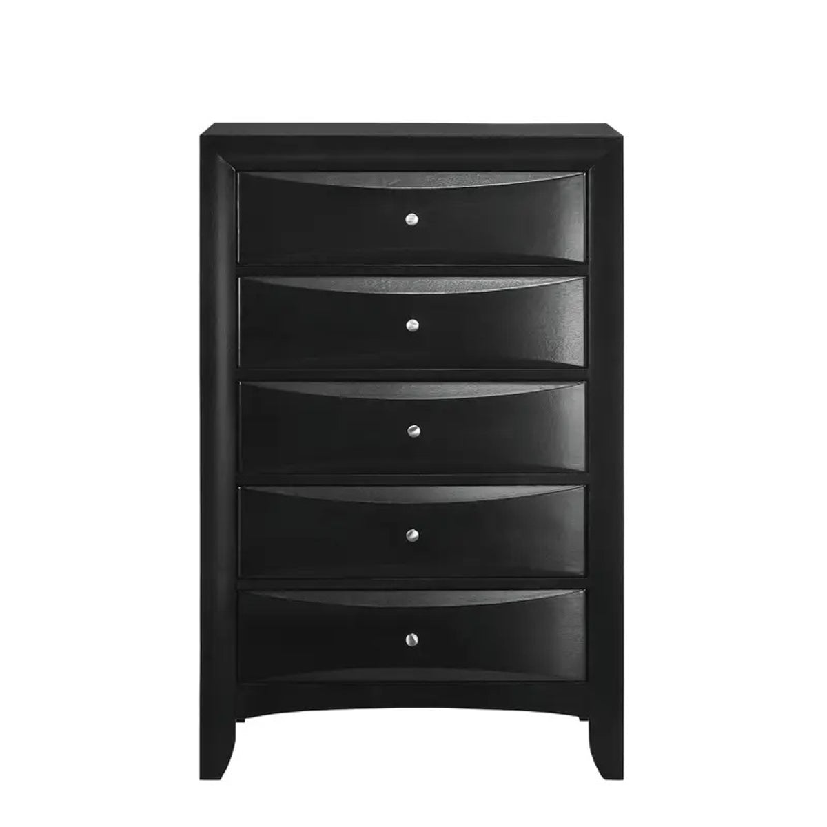Emily 5 Drawer Chest in Black - Jack’s Furniture and More (Laredo, TX)