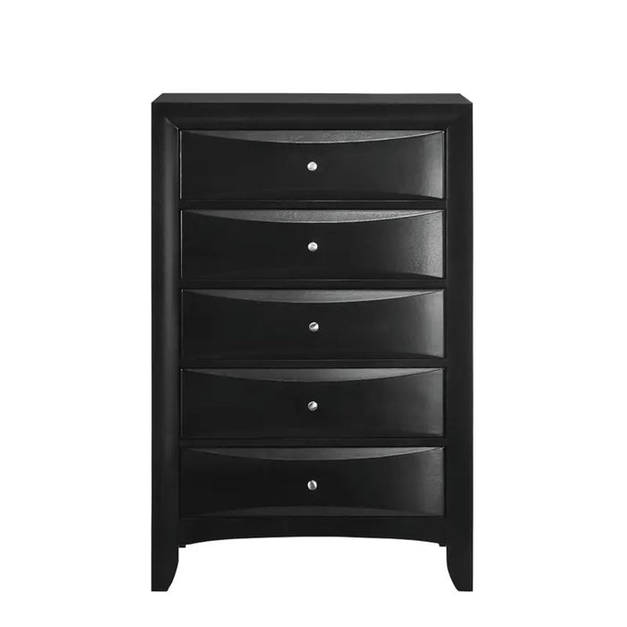 Emily 5 Drawer Chest in Black - Jack’s Furniture and More (Laredo, TX)