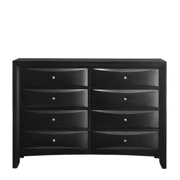 Emily 8 Drawer Dresser in Black EM800DR - Jack’s Furniture and More (Laredo, TX)