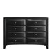 Emily 8 Drawer Dresser in Black EM800DR - Jack’s Furniture and More (Laredo, TX)