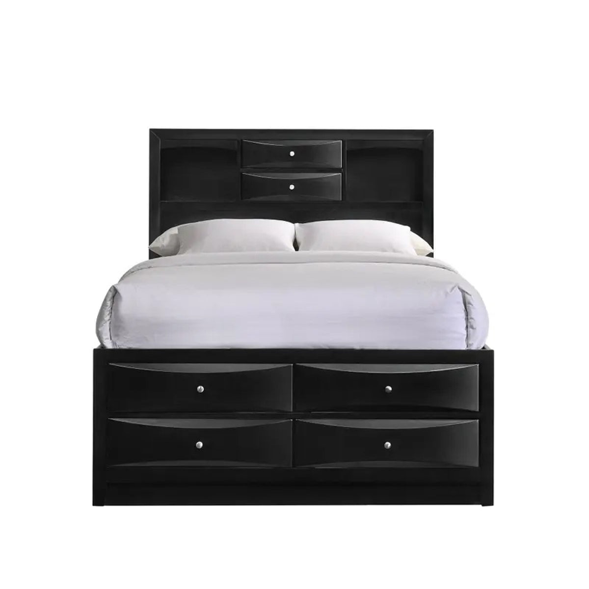 Emily Queen Storage Bed in Black - Jack’s Furniture and More (Laredo, TX)