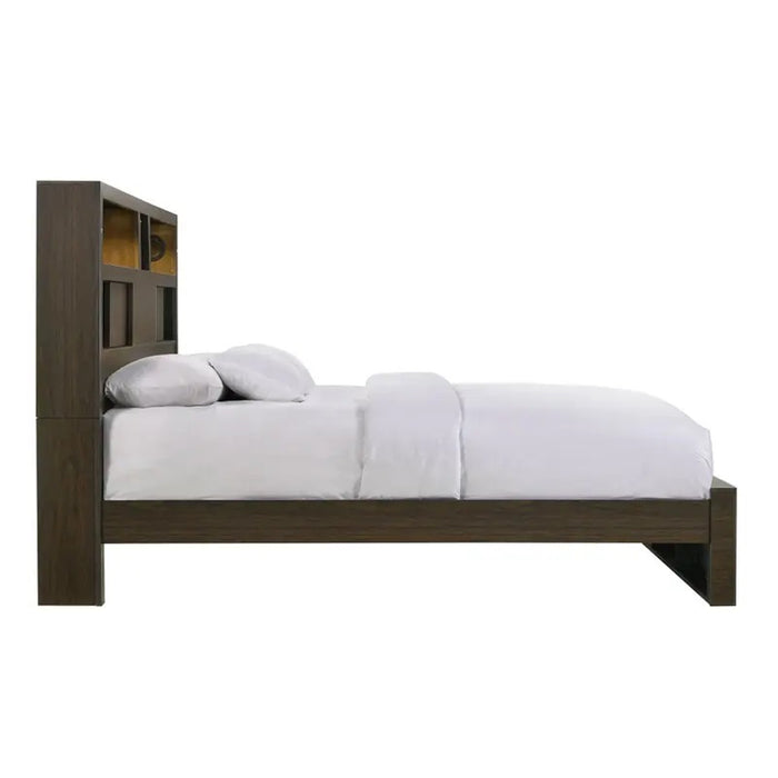 Hendricks King Music Bed in Brown Grey - Jack’s Furniture and More (Laredo, TX)