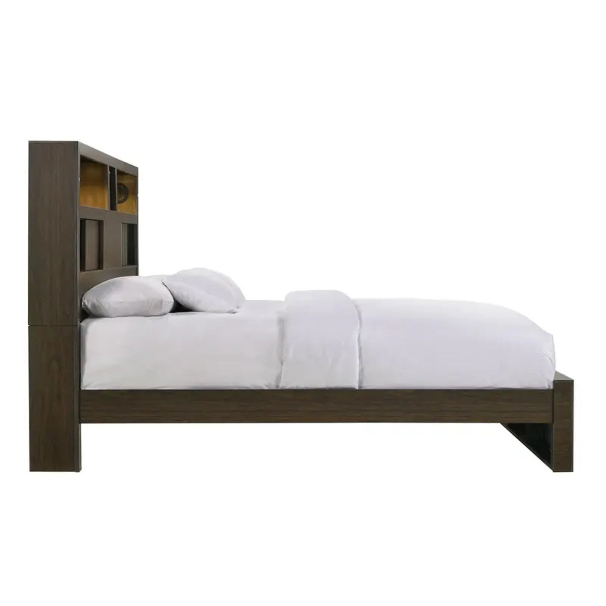 Hendricks Queen Music Bed in Brown Grey - Jack’s Furniture and More (Laredo, TX)