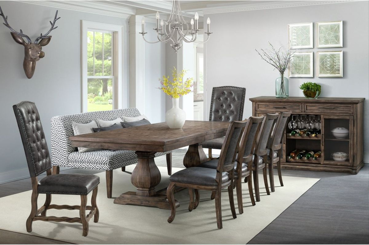 Gramercy Curved Leg Side Chair (Set of 2) in Brown - Jack’s Furniture and More (Laredo, TX)