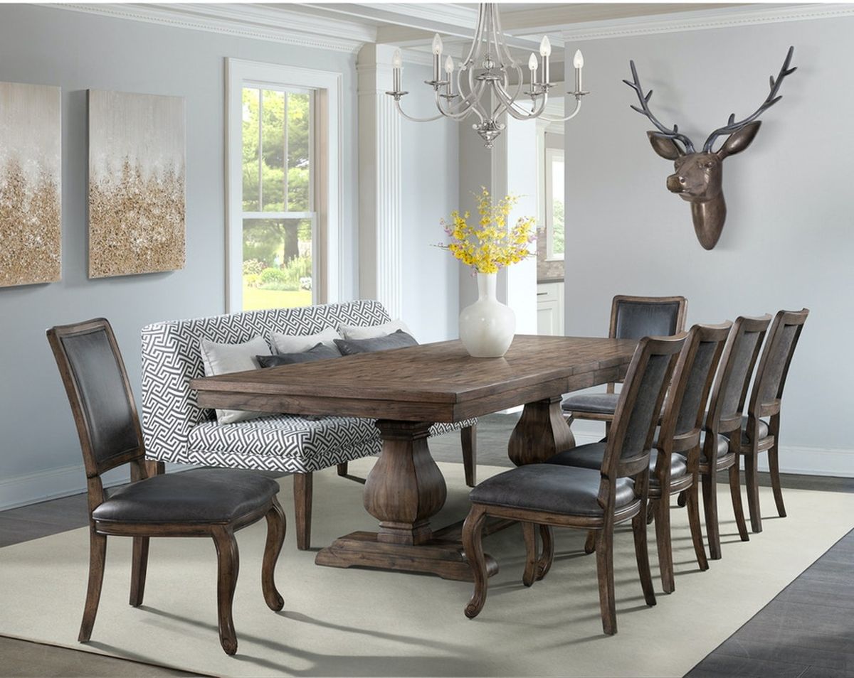 Gramercy Rectangle Back Chair (Set of 2) in Brown - Jack’s Furniture and More (Laredo, TX)