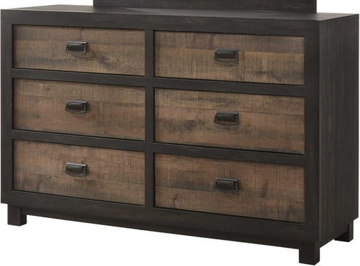 Elements International Harlington 6 Drawers Dresser in Rustic Grey image
