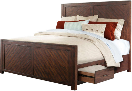 Elements International Jax Queen Storage Bed in Warm Smokey Walnut image