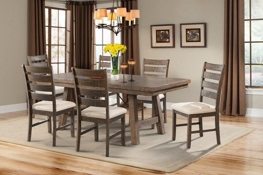 Jax Ladder Back Side Chair (Set of 2) in Smokey Walnut - Jack’s Furniture and More (Laredo, TX)
