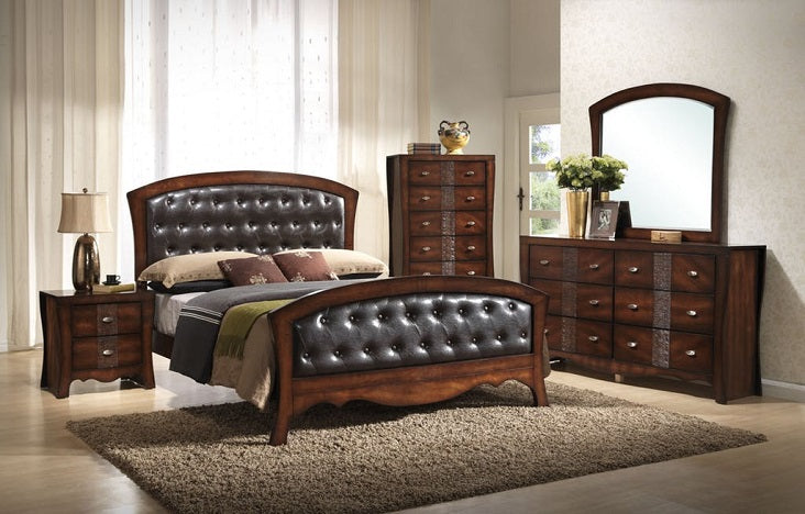 Jenny 5 Drawers Chest in Medium Espresso Lacquer - Jack’s Furniture and More (Laredo, TX)