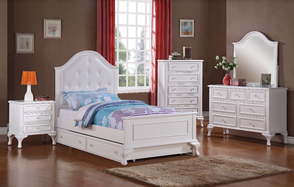 Jesse Twin Trundle Bed in White - Jack’s Furniture and More (Laredo, TX)