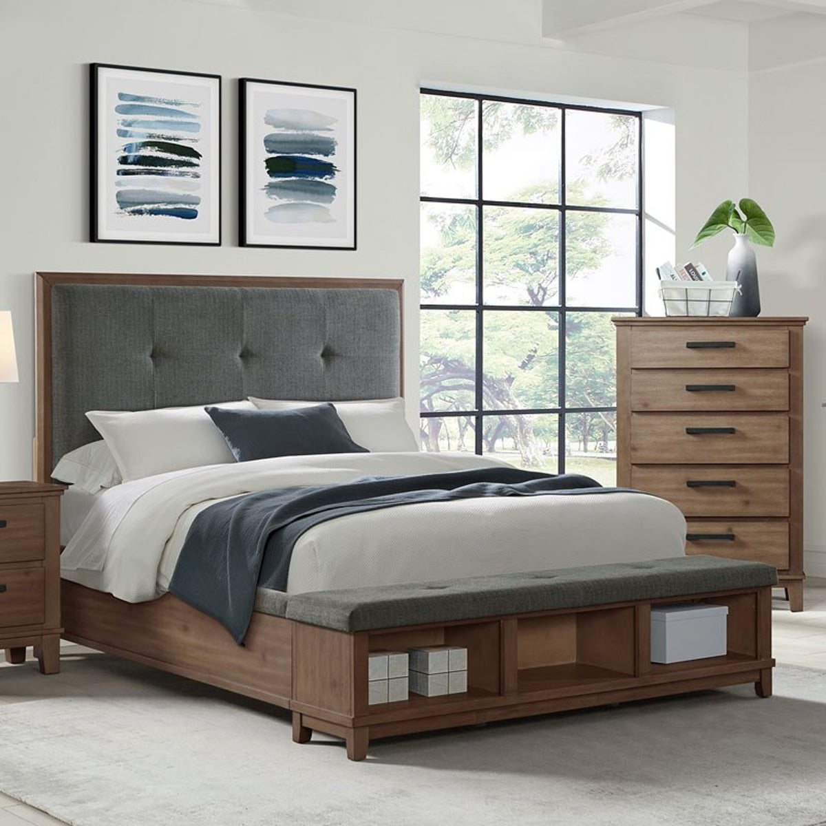 Jolene Queen Storage Bed in Grey - Jack’s Furniture and More (Laredo, TX)