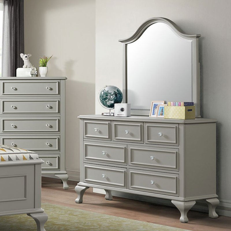 Jesse Youth Mirror in Grey - Jack’s Furniture and More (Laredo, TX)
