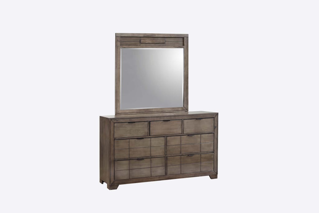 Logic Mirror in Rustic Grey - Jack’s Furniture and More (Laredo, TX)