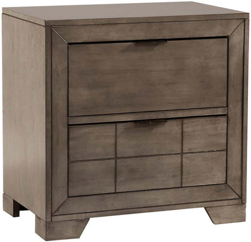 Elements International Logic Night Stand in Rustic Grey image