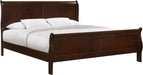 Elements International Louis Philippe Queen Panel Bed in Cherry image