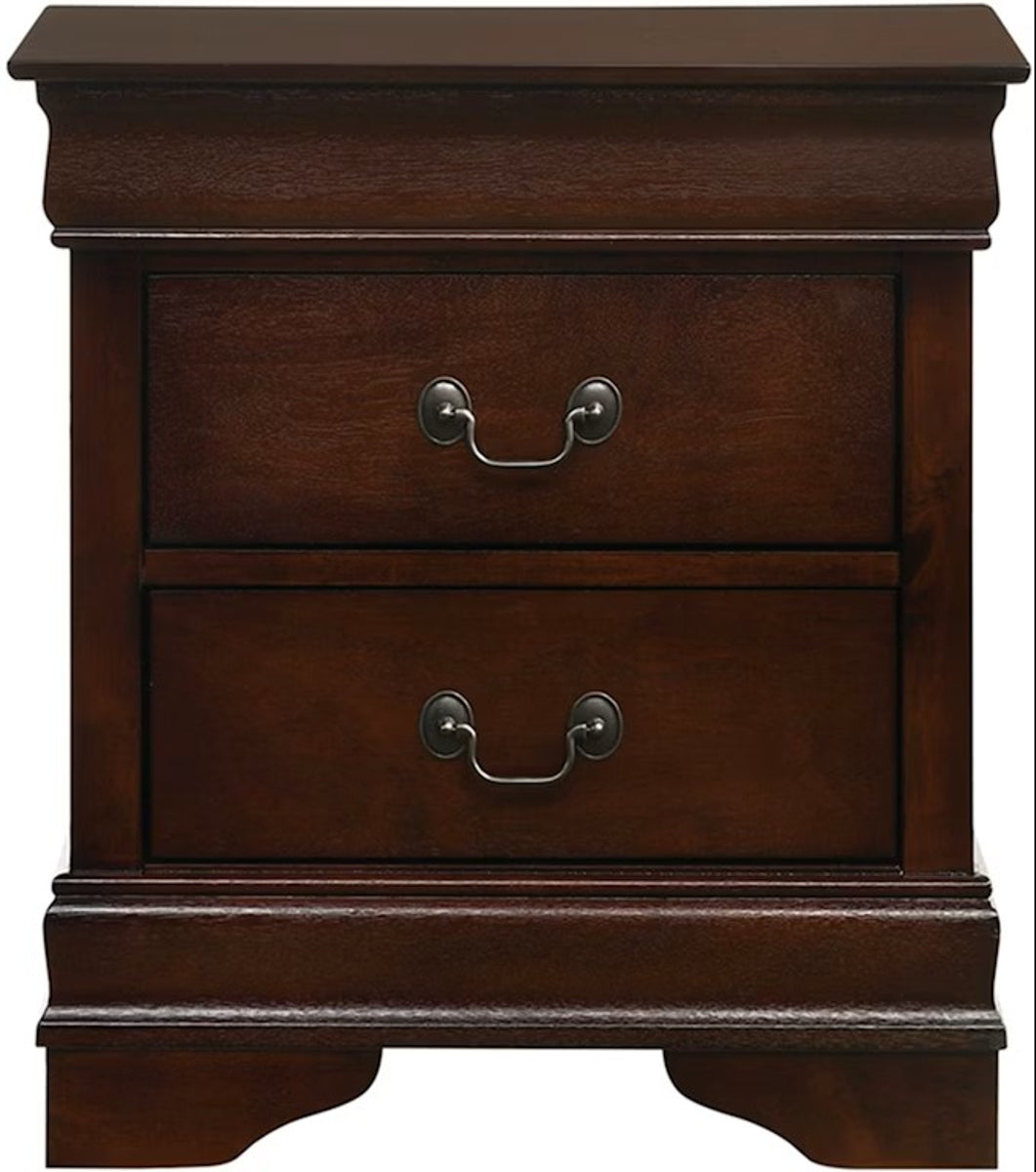 Louis Philippe Nightstand in Cherry - Jack’s Furniture and More (Laredo, TX)