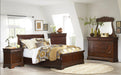 Chateau King Low Profile Bed in Cherry - Jack’s Furniture and More (Laredo, TX)