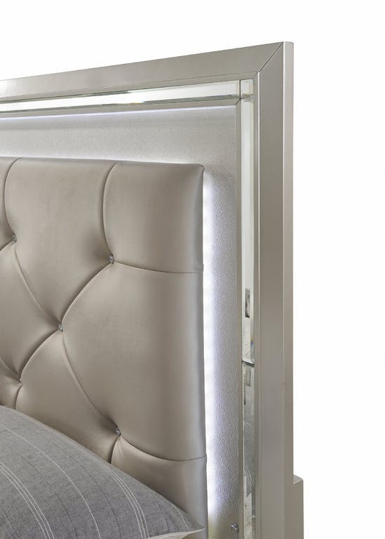 Platinum King Platform Bed in Golden Champagne - Jack’s Furniture and More (Laredo, TX)