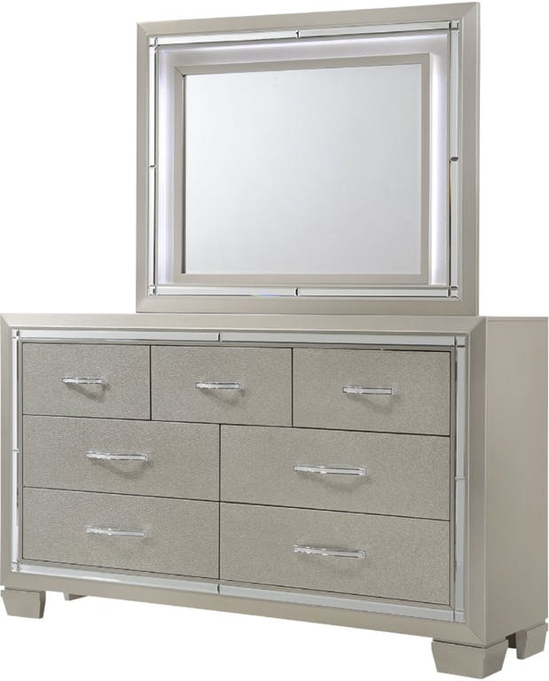 Platinum Mirror in Golden Champagne - Jack’s Furniture and More (Laredo, TX)