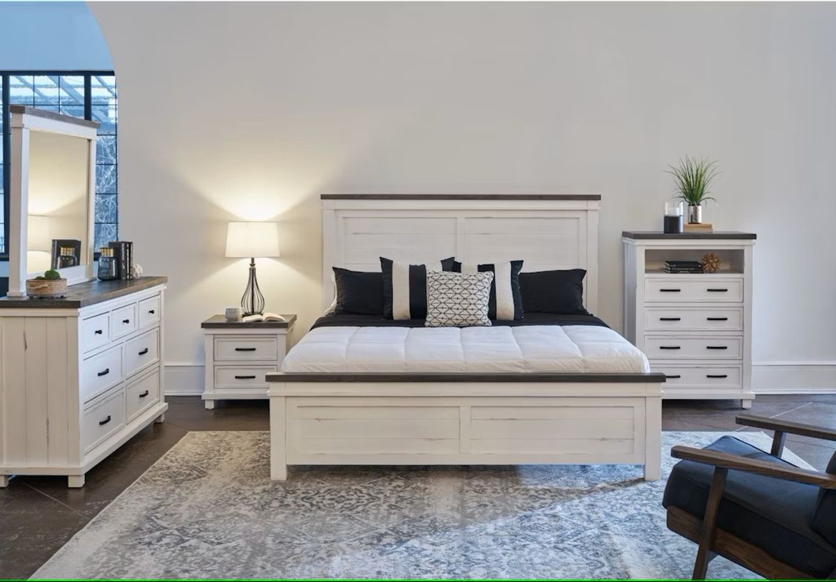 Madison King Panel Bed in White - Jack’s Furniture and More (Laredo, TX)