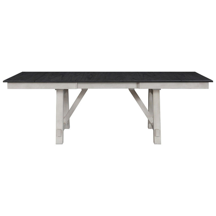 Crown Mark Maribelle Rectangular Dining Table in Chalk/Grey