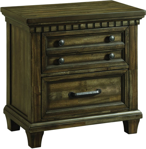 Elements International McCabe Night Stand With USB in Distressed Lacquer image