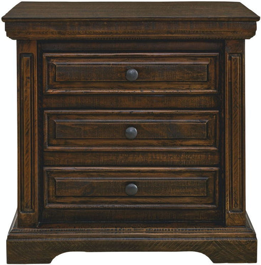 Elements International Condesa Tobacco 3 Drawer Nightstand in Brown image