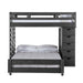 Vista Twin over Full Basic Loft Bed with Bookcase in Grey - Jack’s Furniture and More (Laredo, TX)