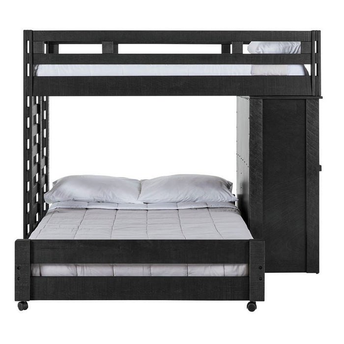 Vista Twin over Full Basic Loft Bed with Desk in Grey - Jack’s Furniture and More (Laredo, TX)
