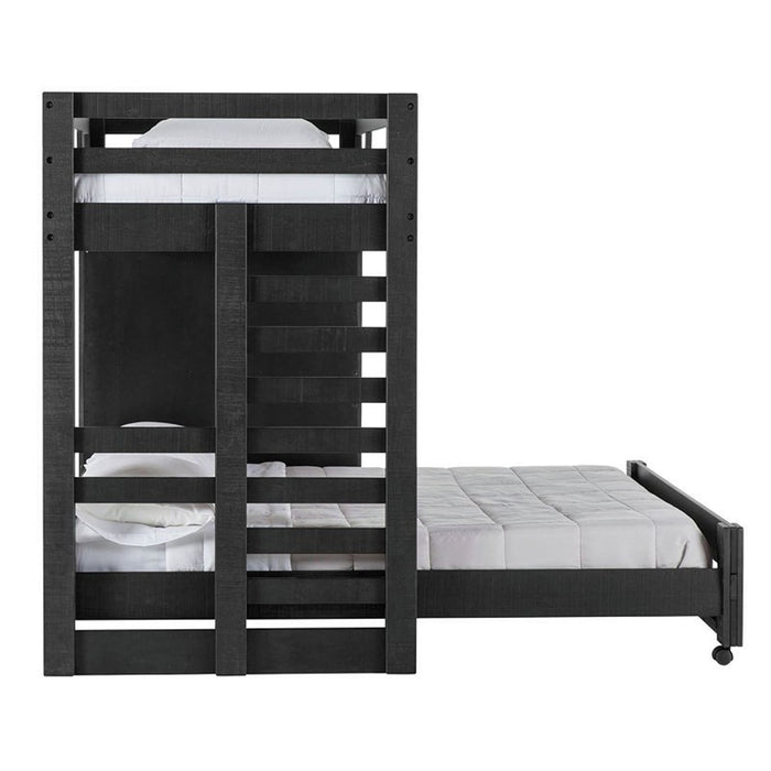 Vista Twin over Full Basic Loft Bed with Desk in Grey - Jack’s Furniture and More (Laredo, TX)