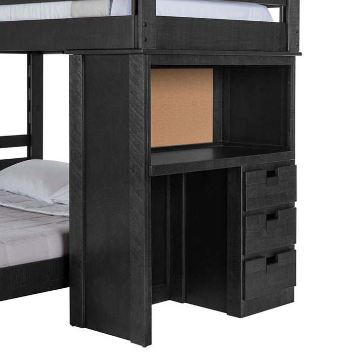Vista Twin over Full Basic Loft Bed with Desk in Grey - Jack’s Furniture and More (Laredo, TX)