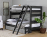 Vista Twin over Twin Bunk Bed with Ladder in Grey - Jack’s Furniture and More (Laredo, TX)