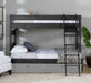 Vista Twin over Twin Bunk Bed with Ladder in Grey - Jack’s Furniture and More (Laredo, TX)