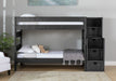 Vista Twin over Twin Bunk Bed with Staircase in Grey - Jack’s Furniture and More (Laredo, TX)