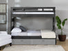 Vista High Top Twin over Full Bunk Bed with Ladder in Grey - Jack’s Furniture and More (Laredo, TX)