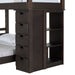 Vista Twin over Full Basic Loft Bed with Bookcase in Brown - Jack’s Furniture and More (Laredo, TX)