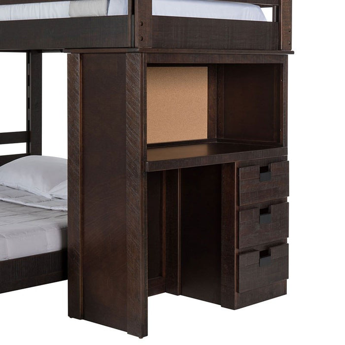 Vista Twin over Full Basic Loft Bed with Desk in Brown - Jack’s Furniture and More (Laredo, TX)