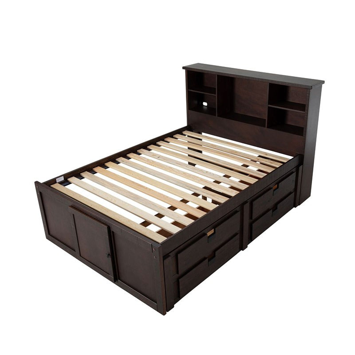 Vista Captain Bed Twin Storage Bed in Brown - Jack’s Furniture and More (Laredo, TX)
