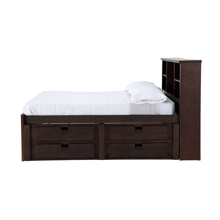 Vista Captain Bed Twin Storage Bed in Brown - Jack’s Furniture and More (Laredo, TX)