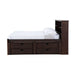 Vista Captain Bed Twin Storage Bed in Brown - Jack’s Furniture and More (Laredo, TX)