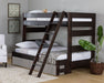 Vista Twin over Full Bunk Bed with Ladder in Brown - Jack’s Furniture and More (Laredo, TX)