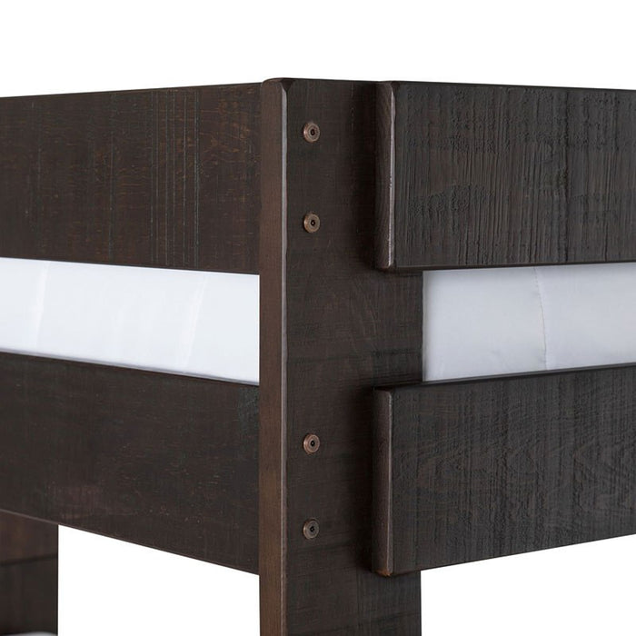 Vista Twin over Full Bunk Bed with Staircase in Brown - Jack’s Furniture and More (Laredo, TX)