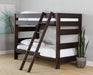 Vista Twin over Twin Bunk Bed with Ladder in Brown - Jack’s Furniture and More (Laredo, TX)