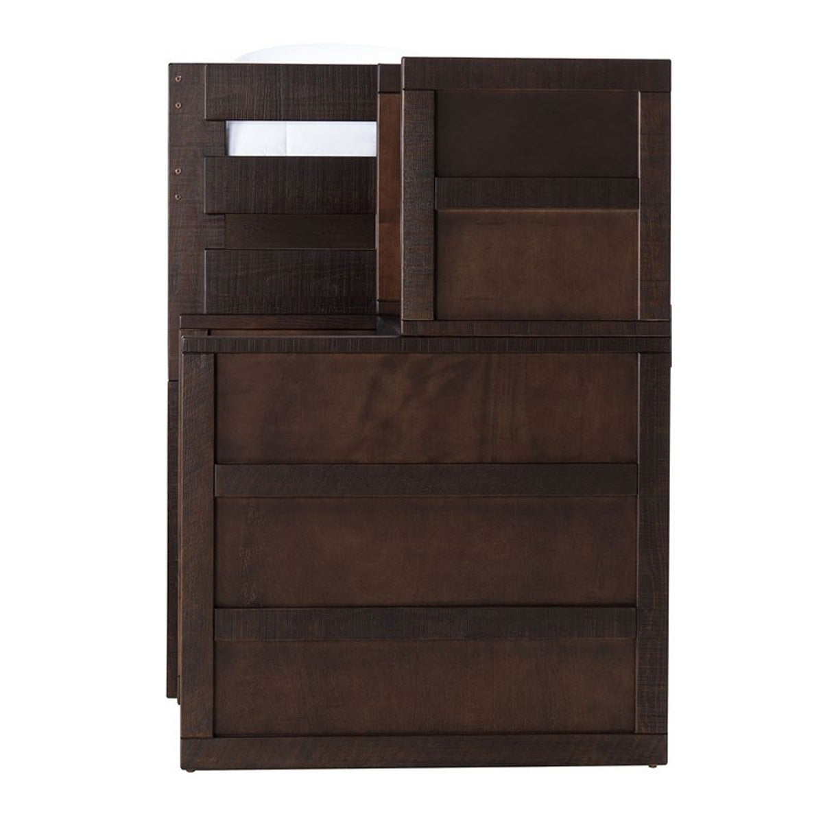Vista Twin over Twin Bunk Bed with Staircase in Brown - Jack’s Furniture and More (Laredo, TX)