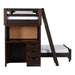 Vista Twin over Twin Super Loft Bed with Desk and Bookcase in Brown - Jack’s Furniture and More (Laredo, TX)