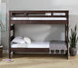 Vista High Top Twin over Twin Bunk Bed with Ladder in Brown - Jack’s Furniture and More (Laredo, TX)