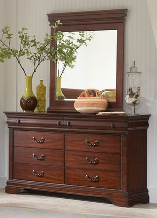 Chateau Sleigh Vertical Mirror in Cherry - Jack’s Furniture and More (Laredo, TX)